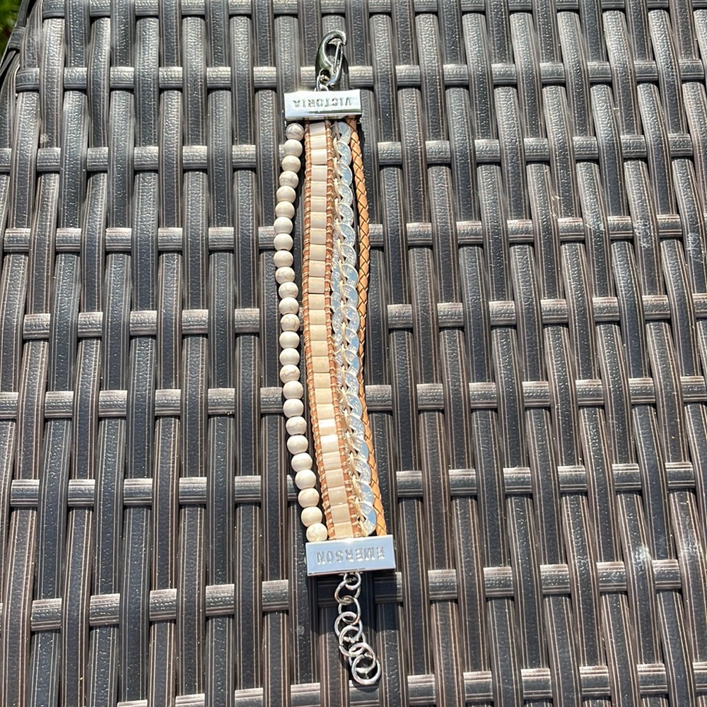 Absolutely beautiful Victoria Emerson multi strand hooked clasp bracelet